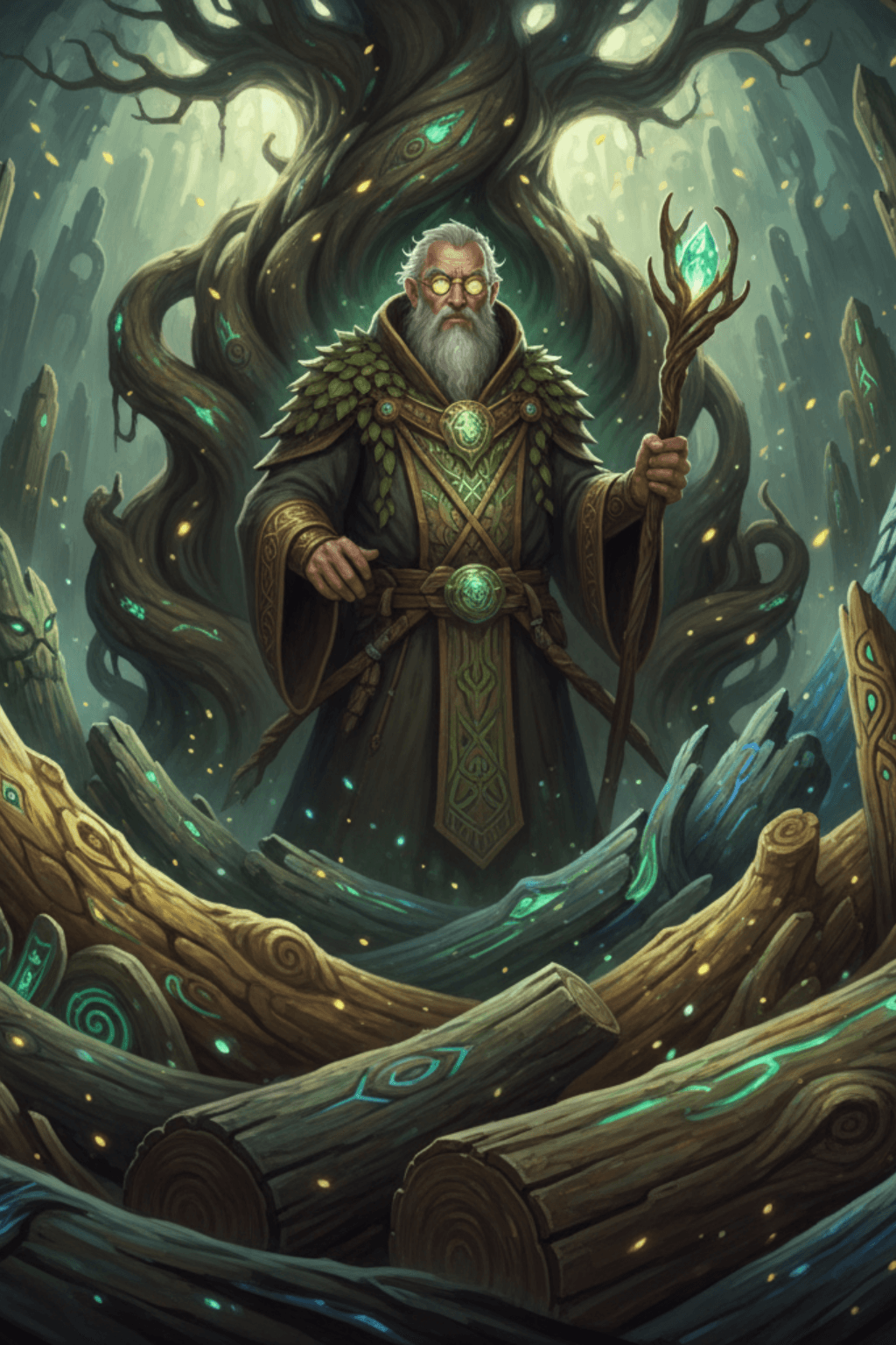 Epic Wood MASTER card - fantasy theme
