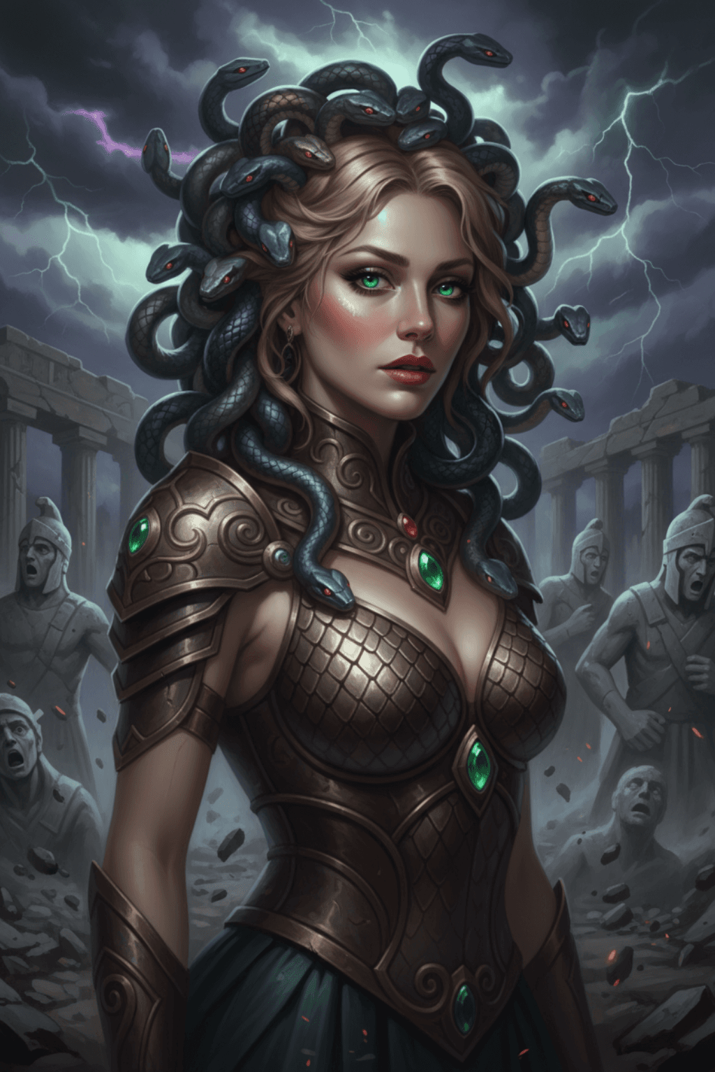 Legendary medusa card - fantasy theme