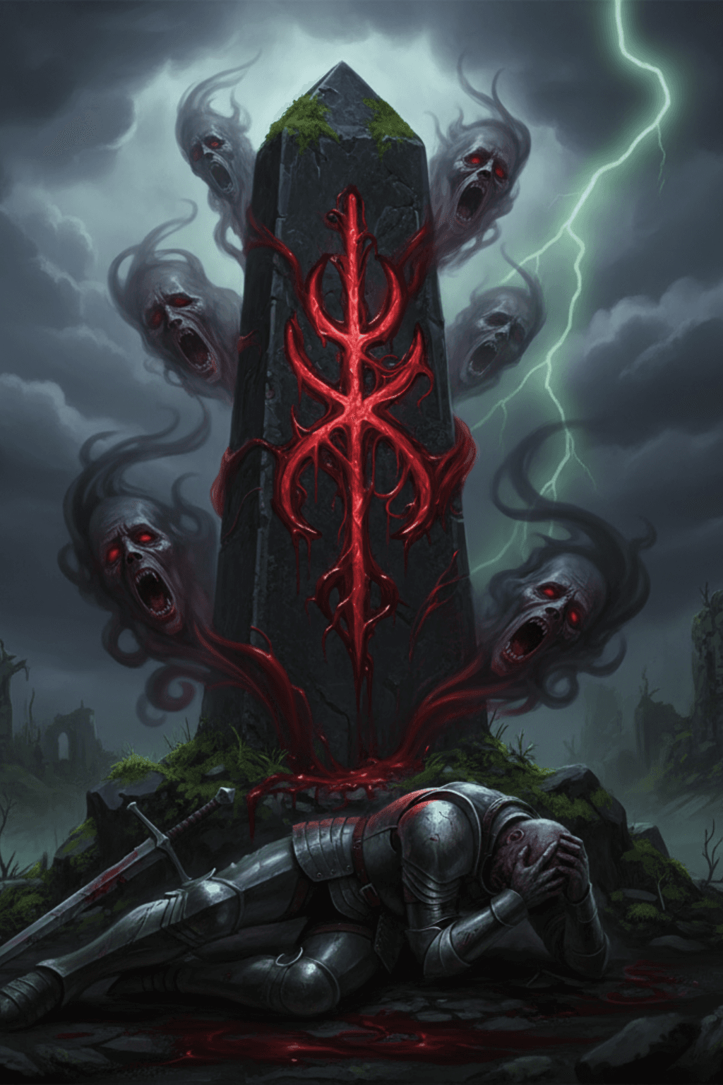 Rare Unspeakable Glyph card - fantasy theme