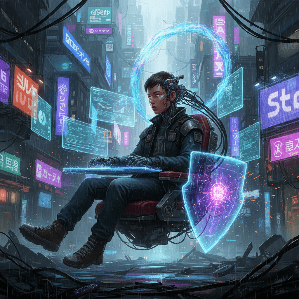 Rare Giganerd card - cyber theme