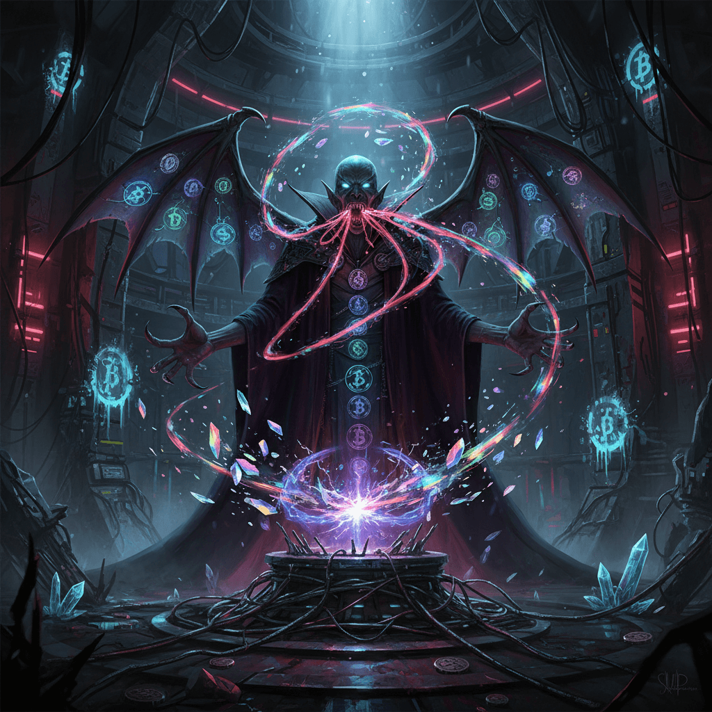 Legendary Token vampire card - cyber theme