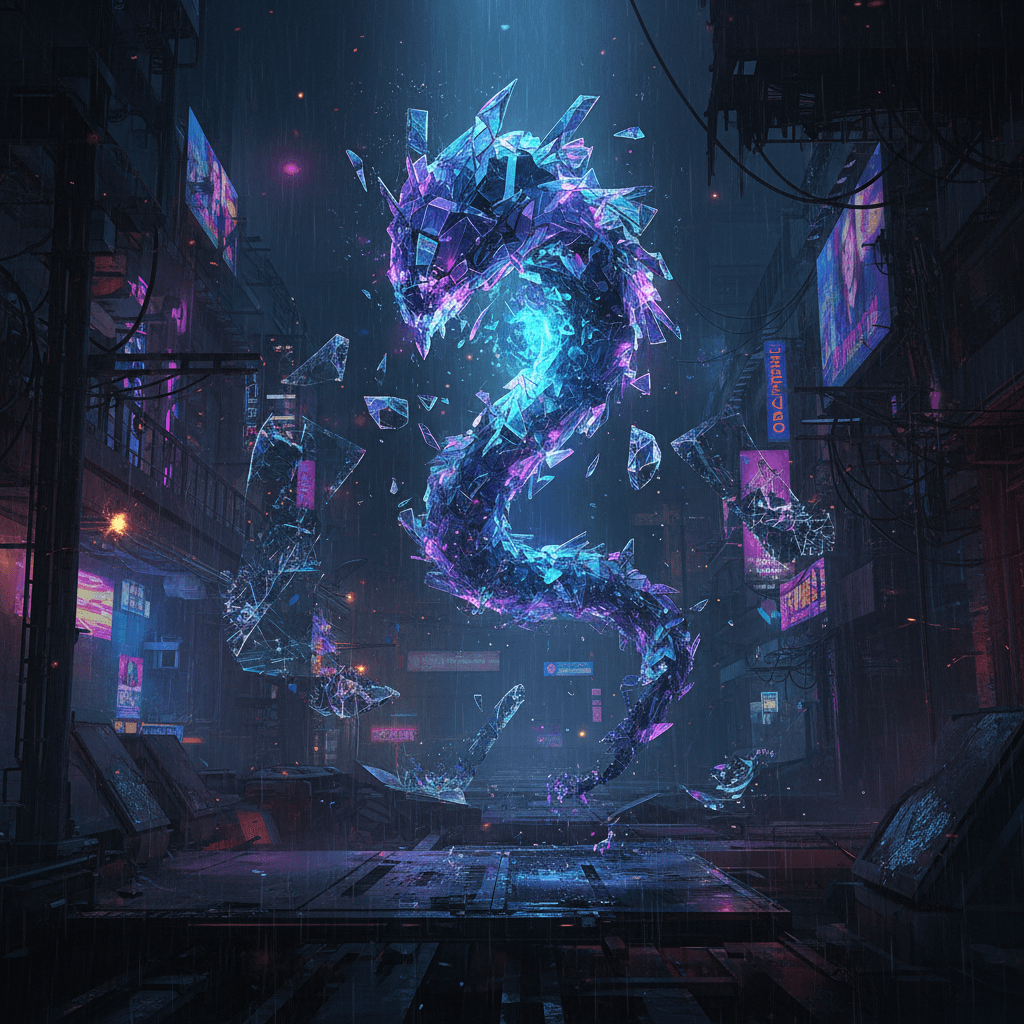 Rare Crysalith card - cyber theme