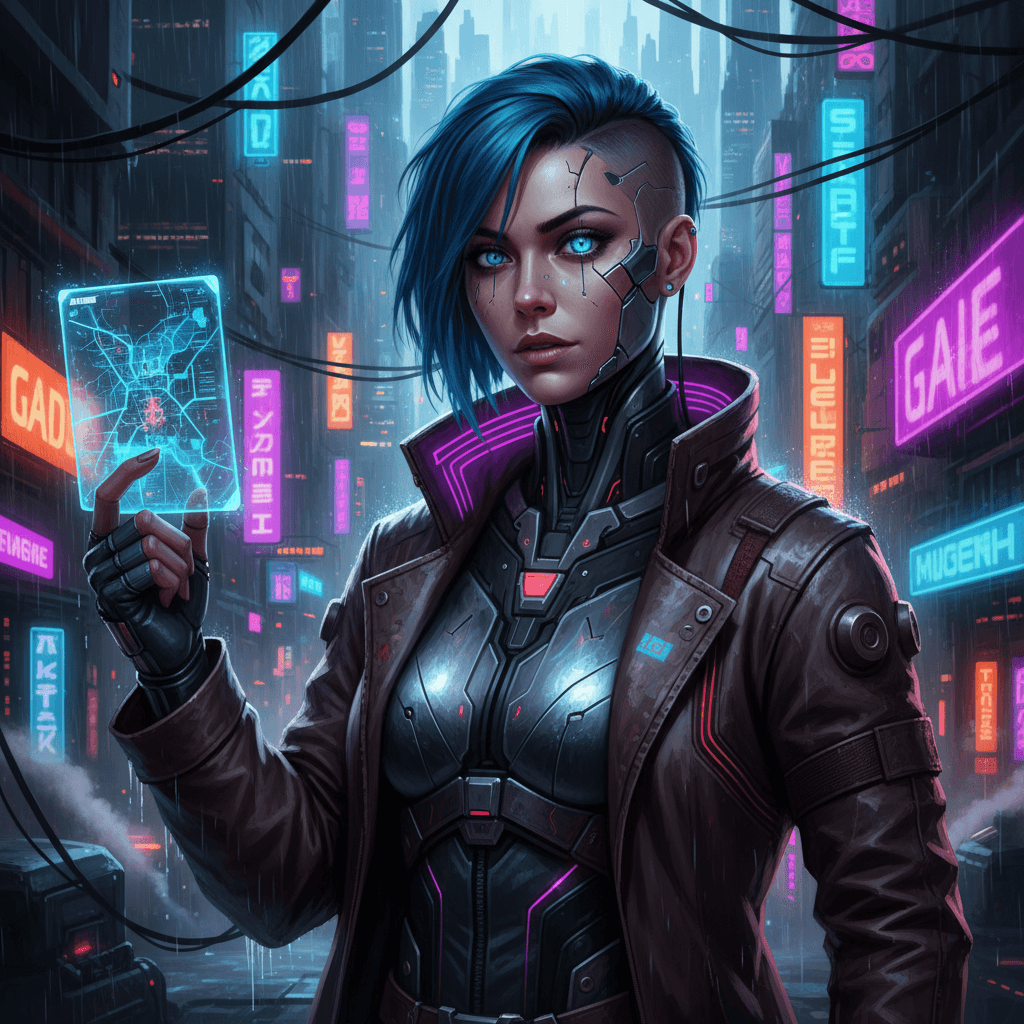 Legendary Claudette card - cyber theme