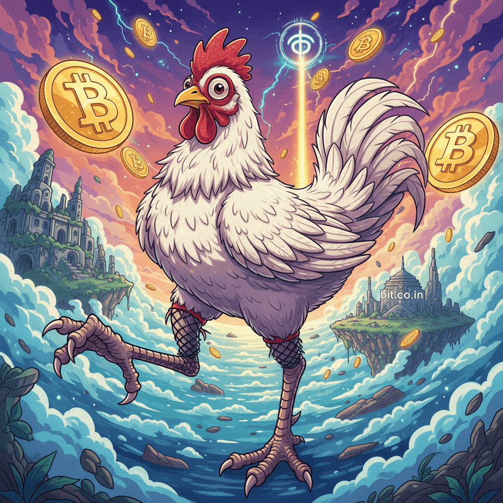 Common Photo of a Chicken in Fishnet stockings card - anime theme