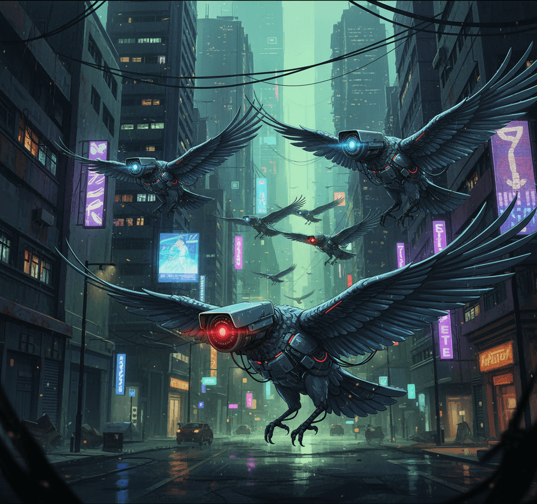Rare Birds card - cyber theme