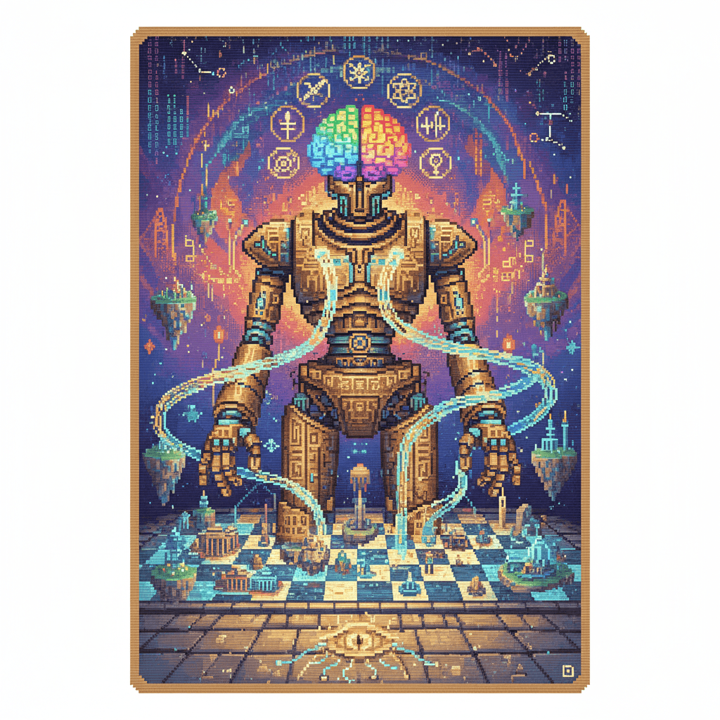 Rare Artificial Intuition card - retro theme