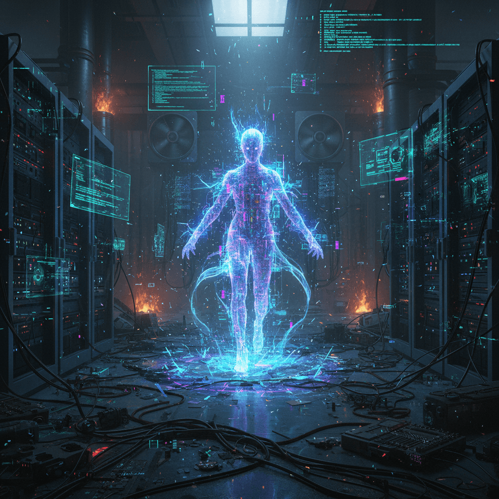Epic The ghost in the machine card - cyber theme