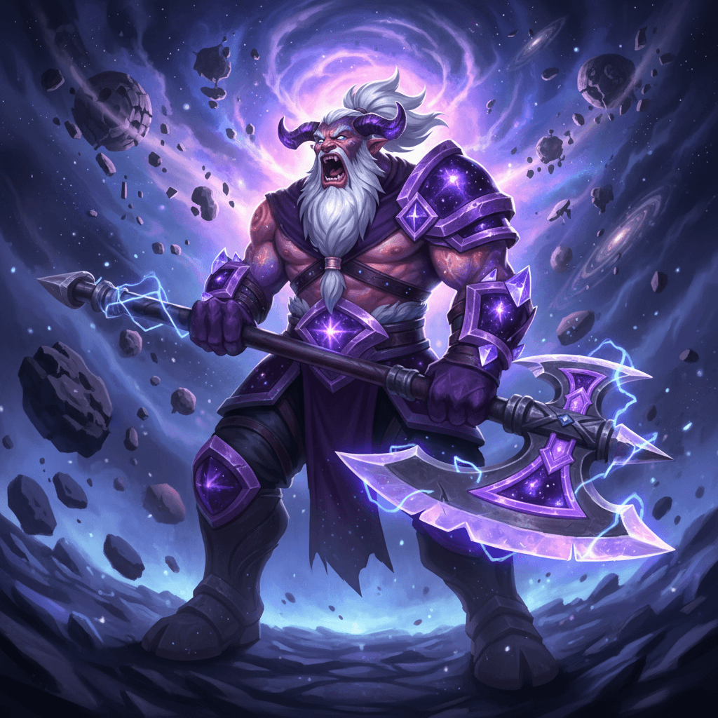 Rare Astralkeeper Taurok card - fantasy theme