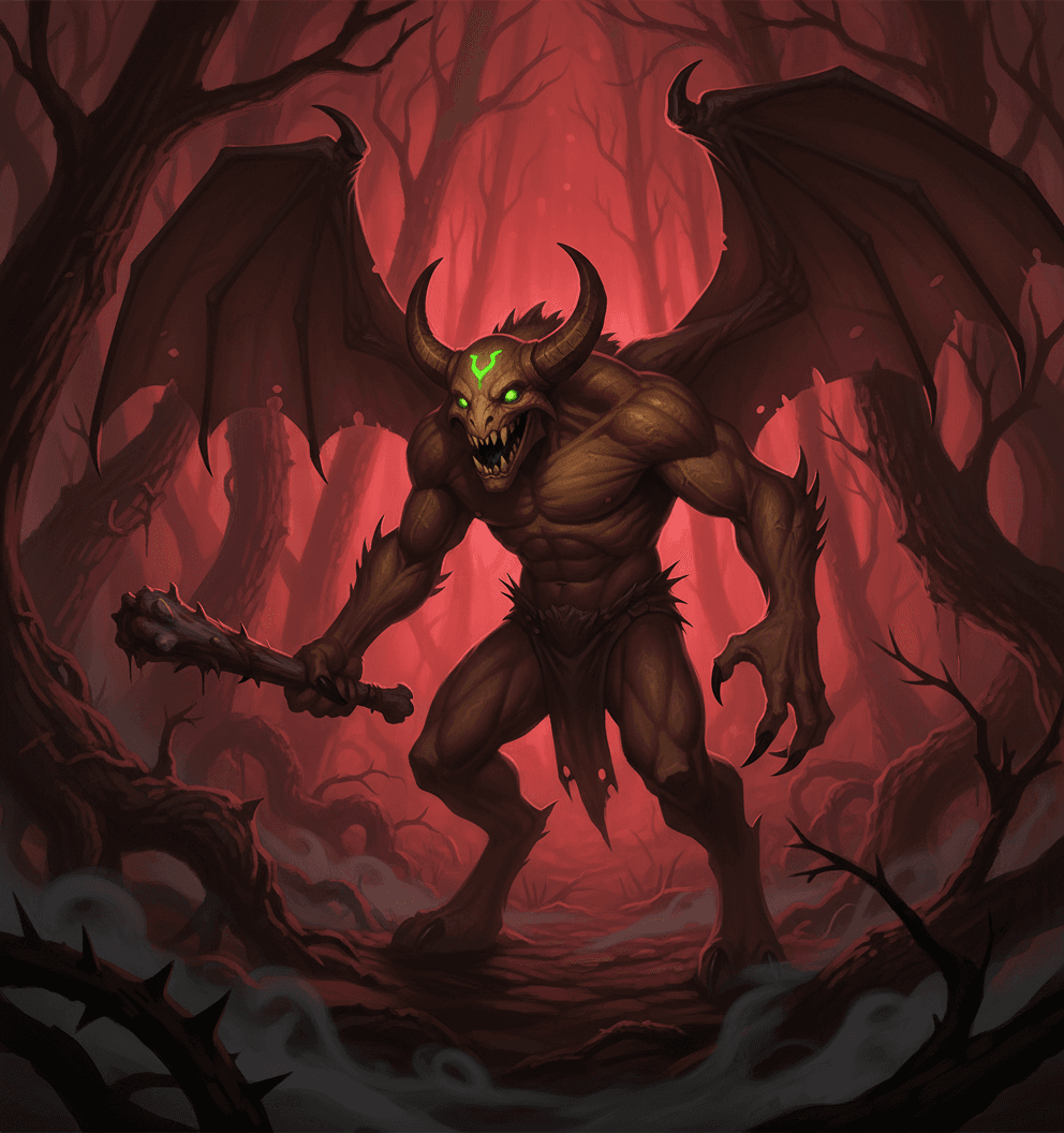 Epic Savage imp card - fantasy theme