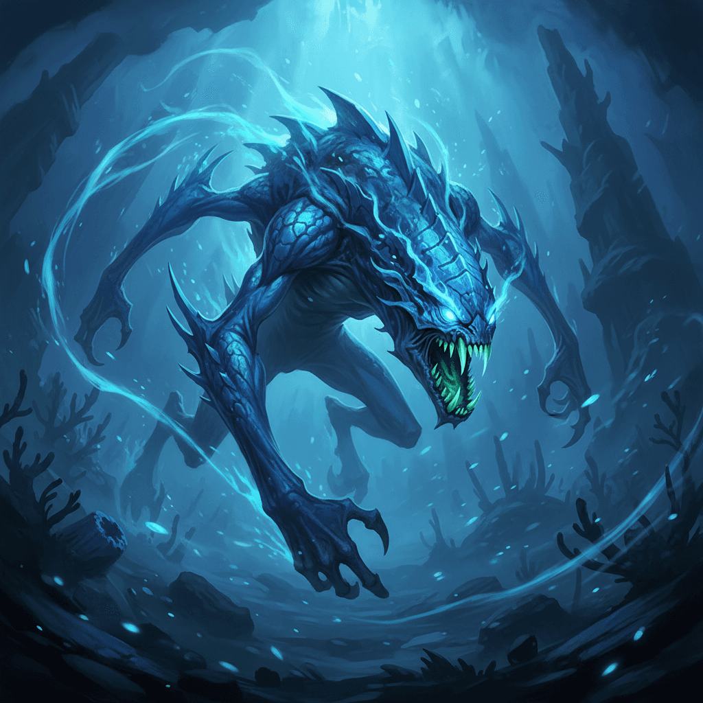Epic Bluemon card - fantasy theme