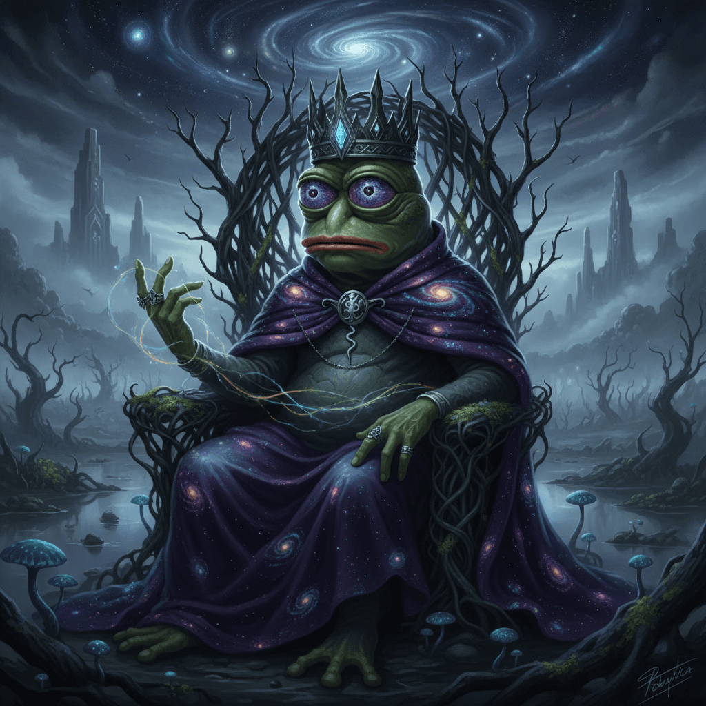 Rare KING PEPE card - fantasy theme