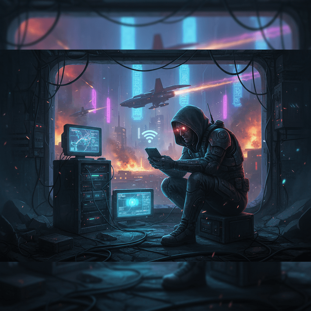 Legendary WORLD WAR 3 card - cyber theme