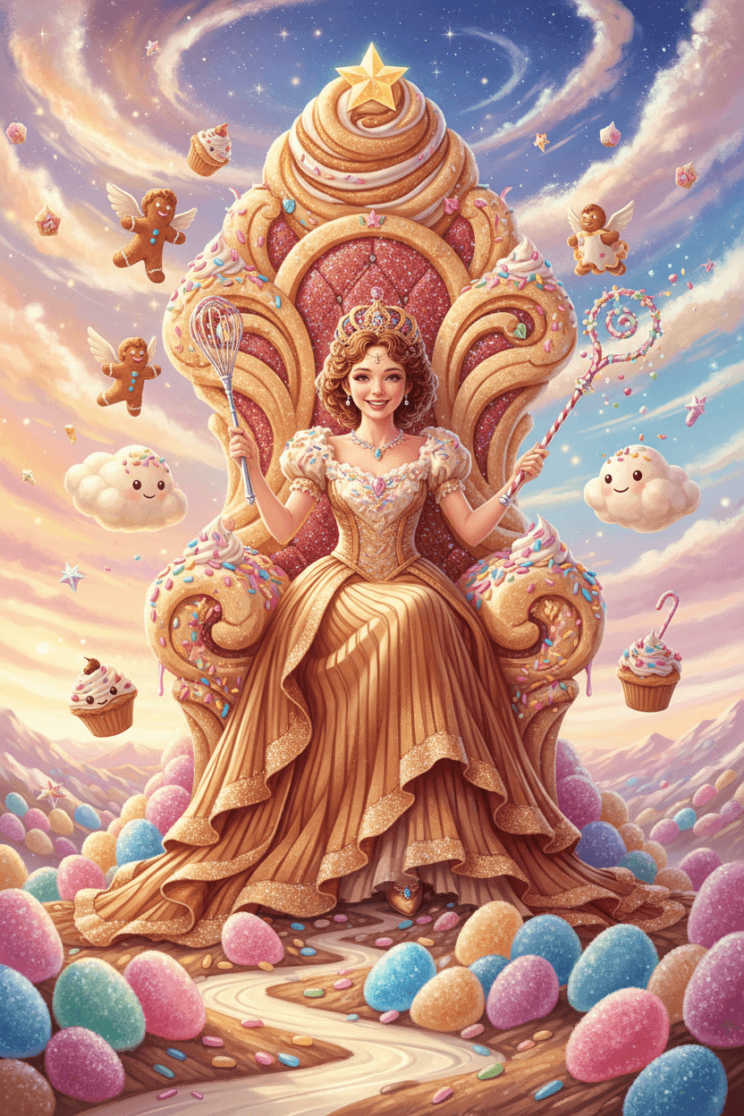 Epic Cheesecake princess card - whimsy theme