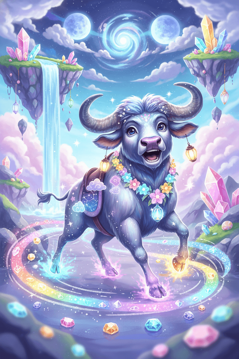 Rare Zoey the buffalo card - whimsy theme