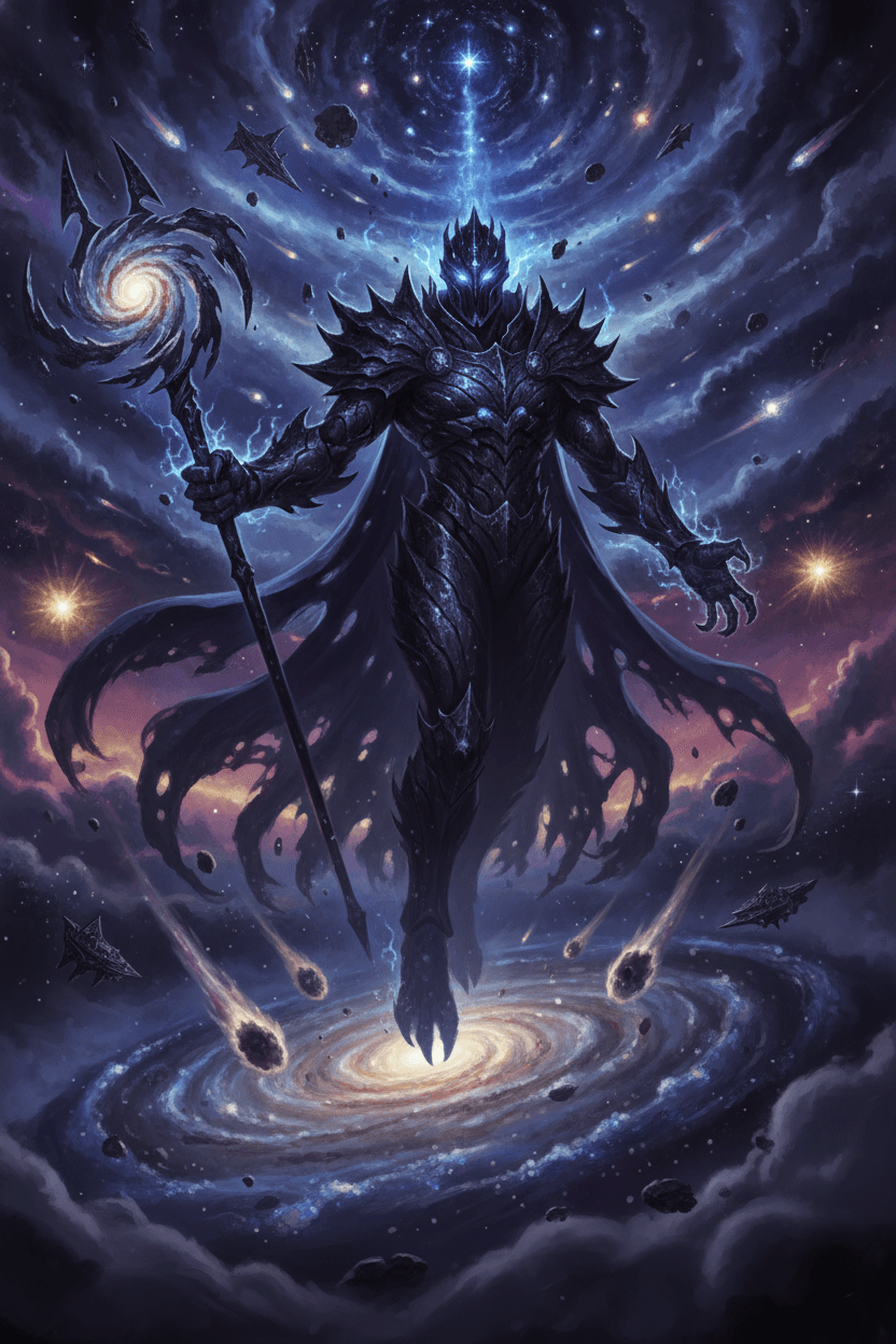 Legendary Galactic overlord card - fantasy theme