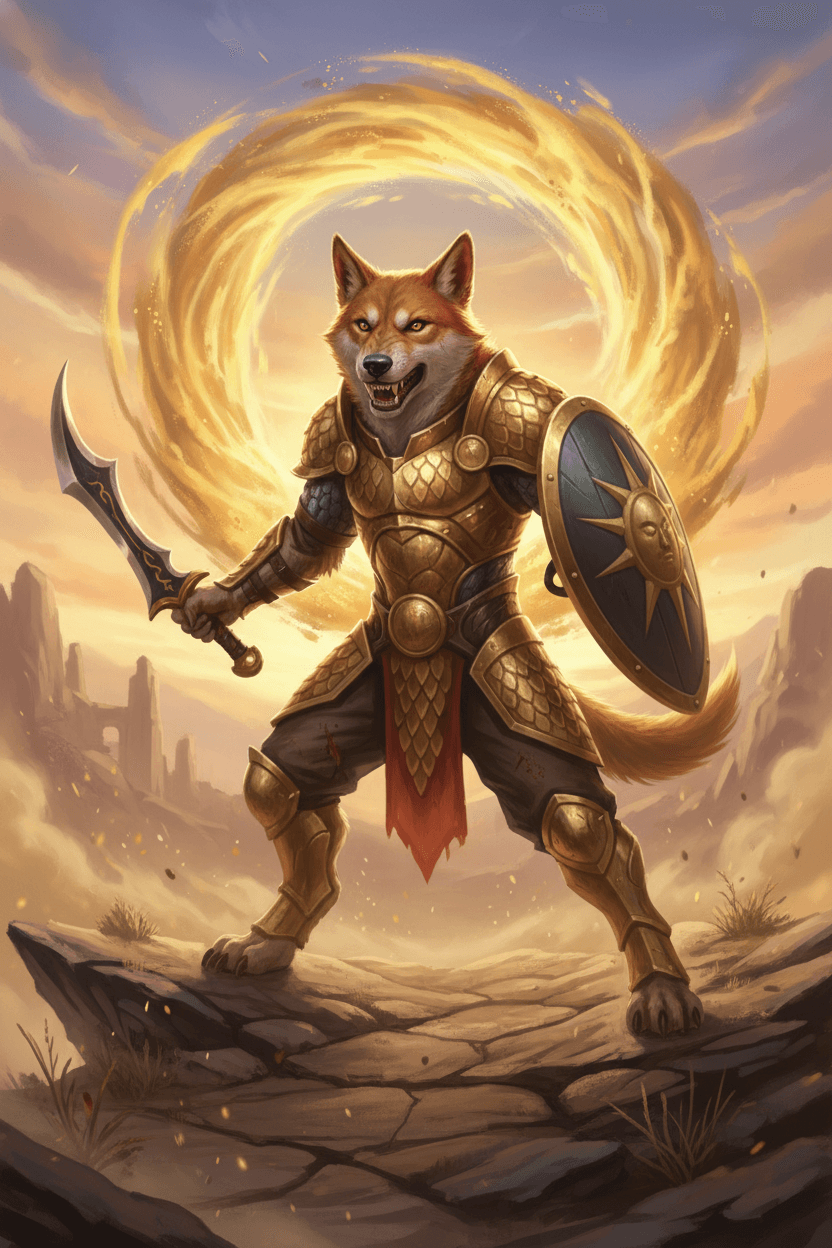 Common Dingo card - fantasy theme