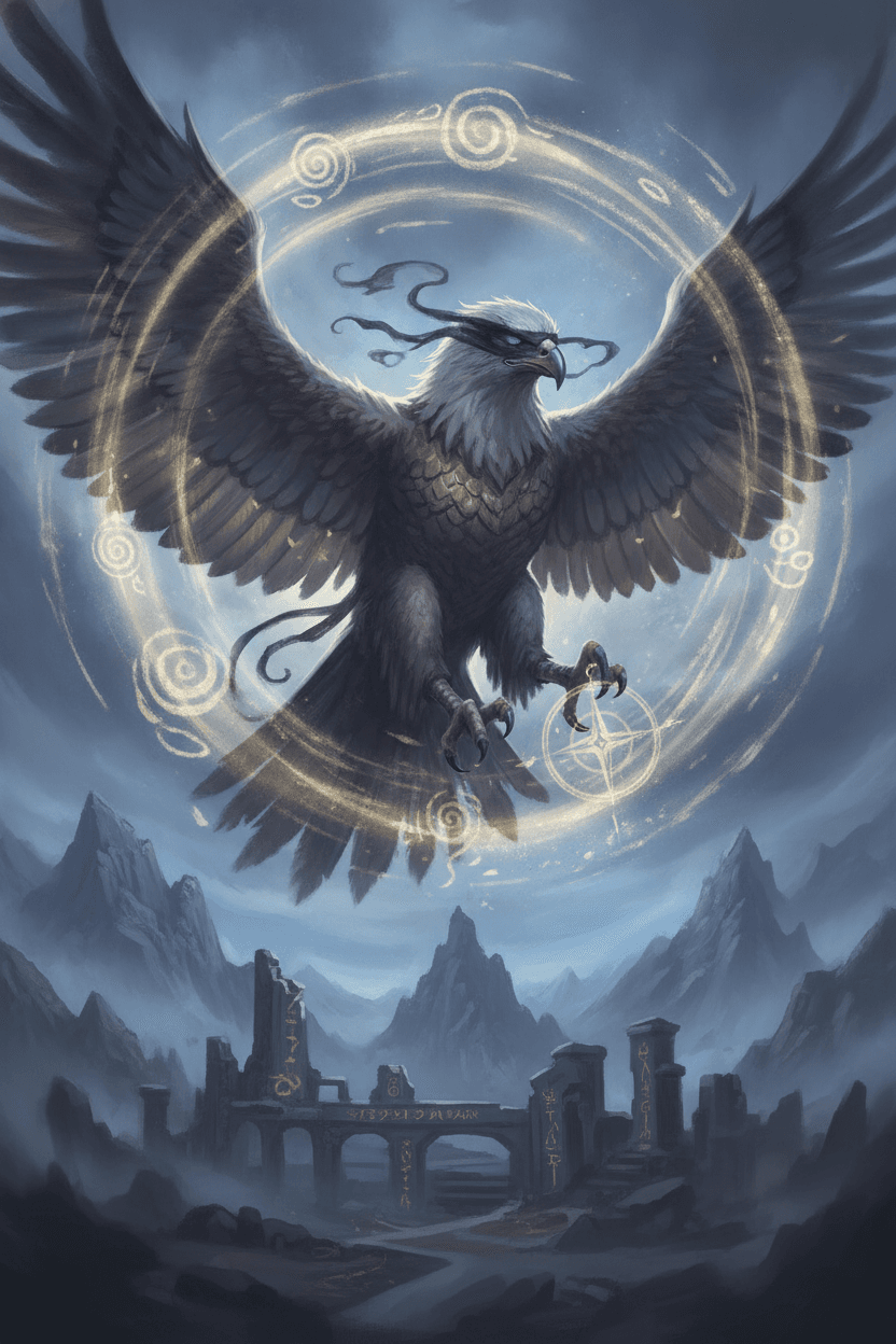 Rare The Blind eagle card - fantasy theme